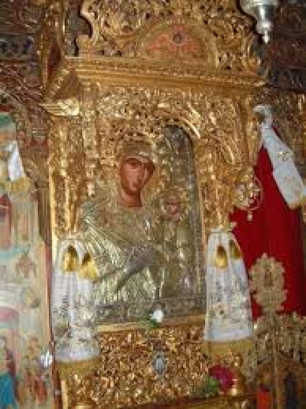 &Omicron; &Gamma;έ&rho;&omicron;&nu;&tau;&alpha;&sigmaf;, &pi;. &Iota;&omega;&alpha;&nu;&nu;ί&kappa;&iota;&omicron;&sigmaf; &mu;&iota;&lambda;ά&epsilon;&iota; &gamma;&iota;&alpha; &tau;&eta;&nu; &Iota;&epsilon;&rho;ά &Mu;&omicron;&nu;ή &Pi;&alpha;&nu;&alpha;&gamma;ί&alpha;&sigmaf; &Pi;&rho;&omicron;&upsilon;&sigma;&iota;ώ&tau;&iota;&sigma;&sigma;&alpha;&sigmaf;